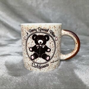 1987 My Favorite Place A Beary Special Place California Miniature Mug Teddy Bear